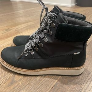Tom’s Waterproof black suede boots